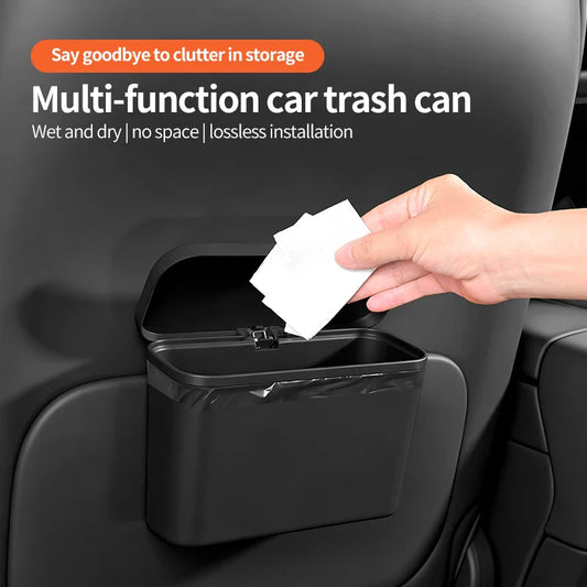 Hanging Car Trash Can with Lid – Waterproof Wet & Dry Organizer Car Interior Organizer Oasis Select