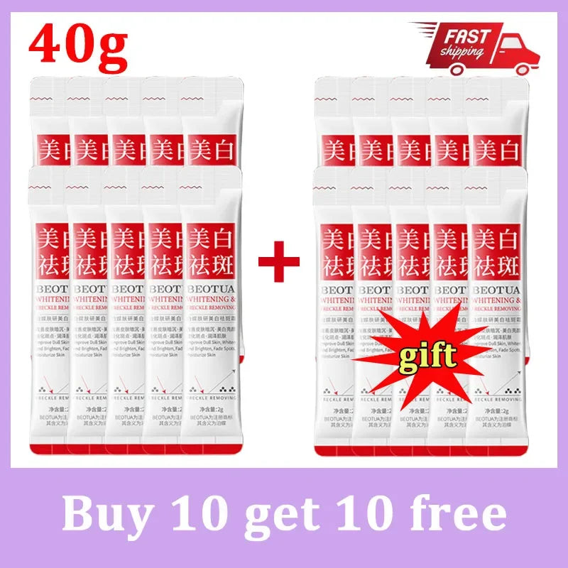 Effective Whitening Freckles Face Cream Removal Melasma Dark Spots Fade Melanin Pigmentation Corrector Brighten Repair Skin Care Peaceful Pleasures Health and Wellness 20pcs