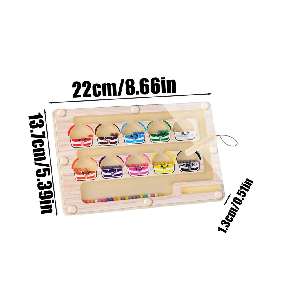 Magnetic Color & Number Maze Board – Toddler Learning Toy Magnetic Maze Puzzle Peaceful Pleasures Health and Wellness single attribute