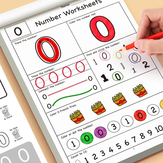 32Pages Digital Workbook Interactive Math Activity Book Preschool Peaceful Pleasures Health and Wellness