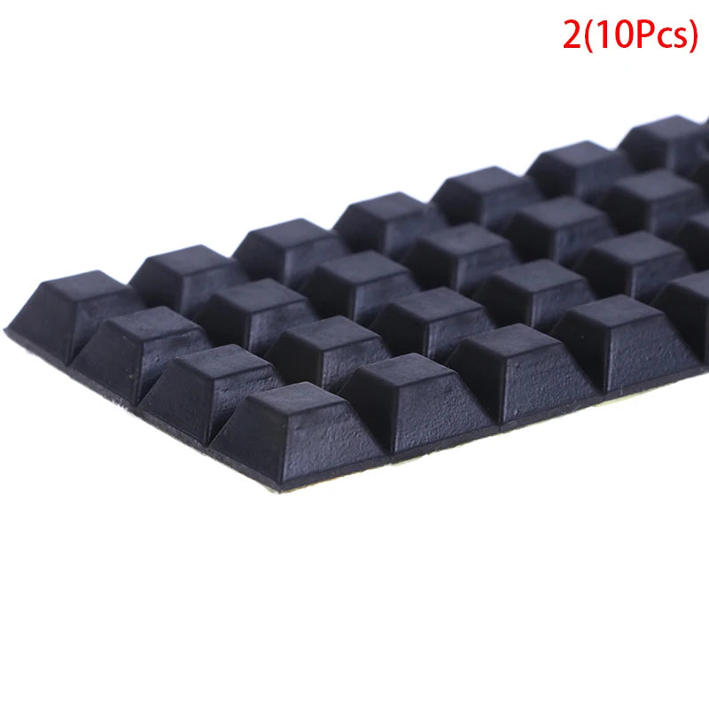 40-Pack Square Self-Adhesive Rubber Bumper Pads | Furniture Feet