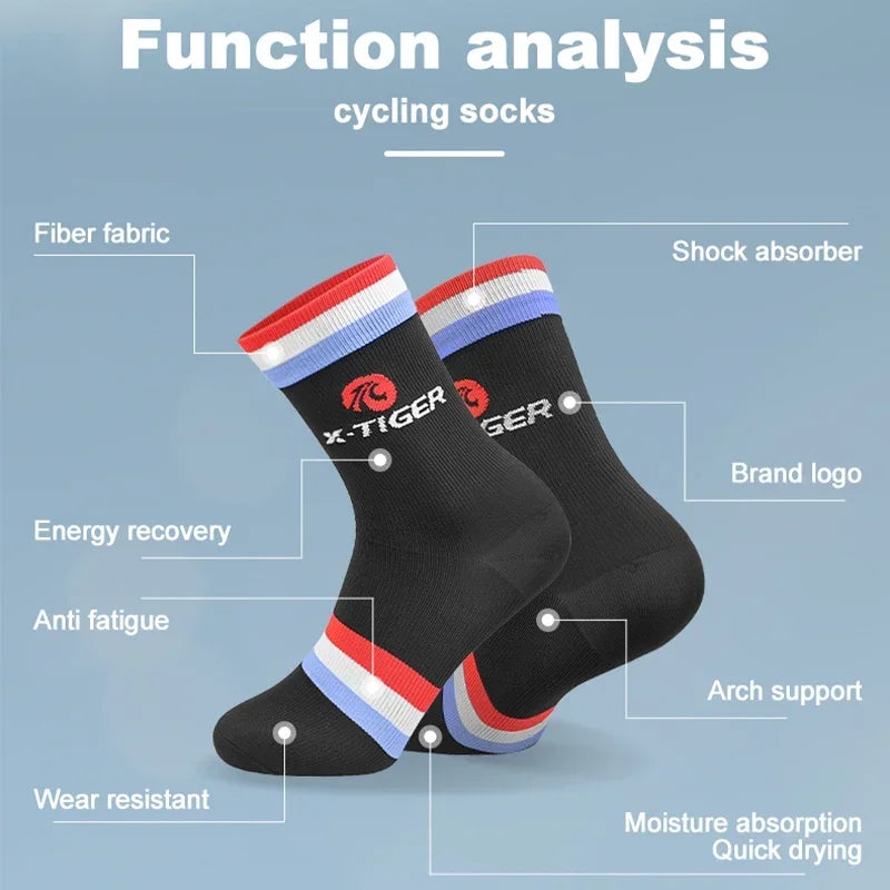 X-TIGER Cycling Socks – Breathable, Quick-Dry Racing Socks