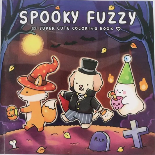 Spooky Fuzzy Cute Creepy Coloring Book Adults Teens Relaxatio Peaceful Pleasures Health and Wellness StyleA