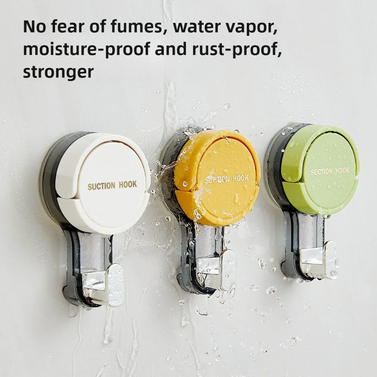 Reusable Suction Cup Hooks – Waterproof Bathroom Wall Hooks