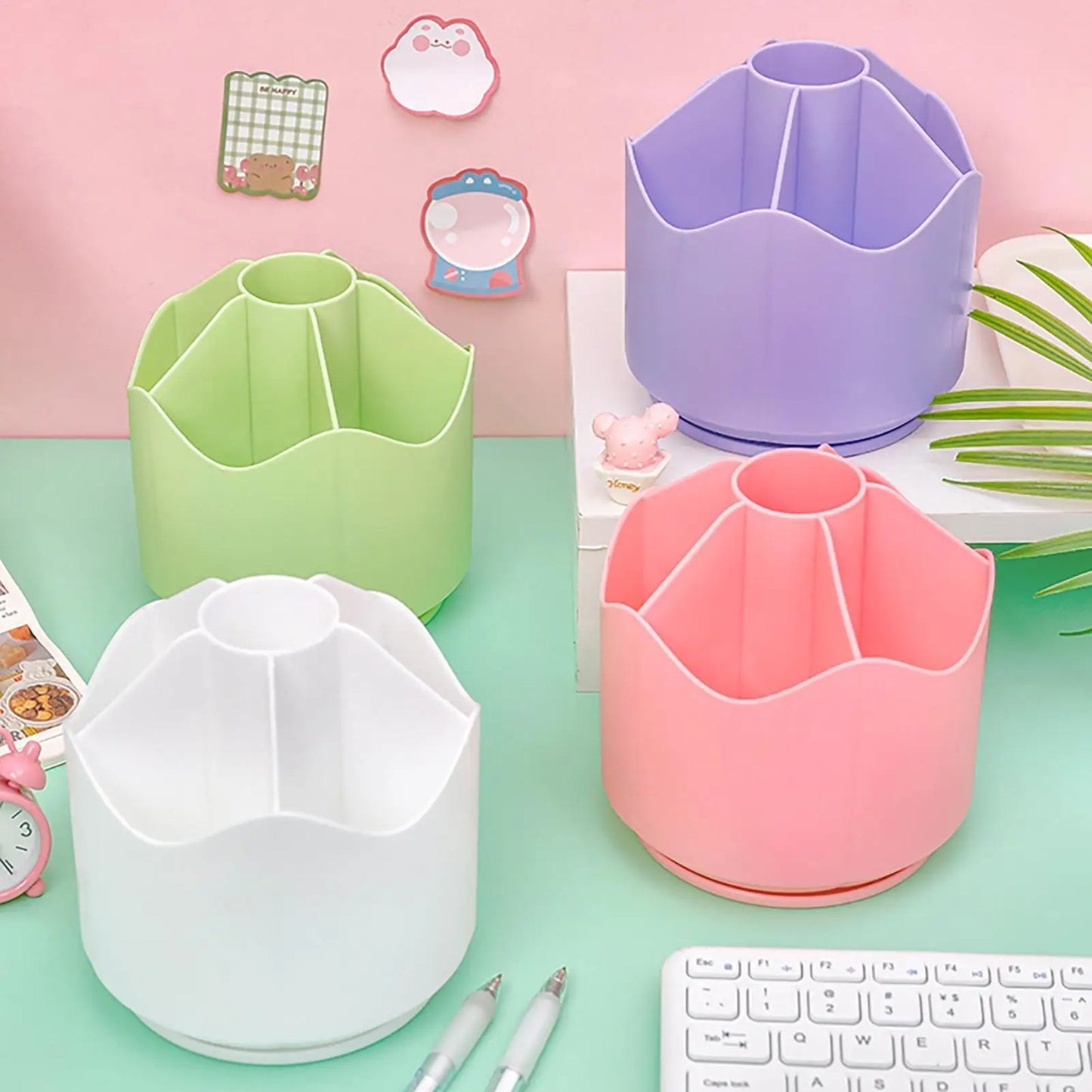Rotating Pen Holder Organizer 360 Degree Spinnings Desktop Storage For Pens Markers Brushes, Space Saving Desk Organizer Peaceful Pleasures Health and Wellness