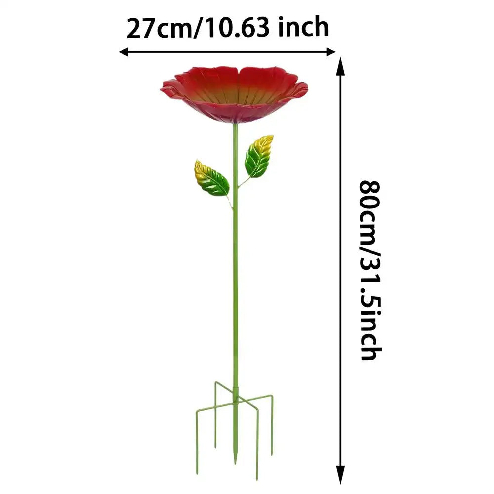 Flower Shape Butterfly & Bee Watering Station Garden Stake