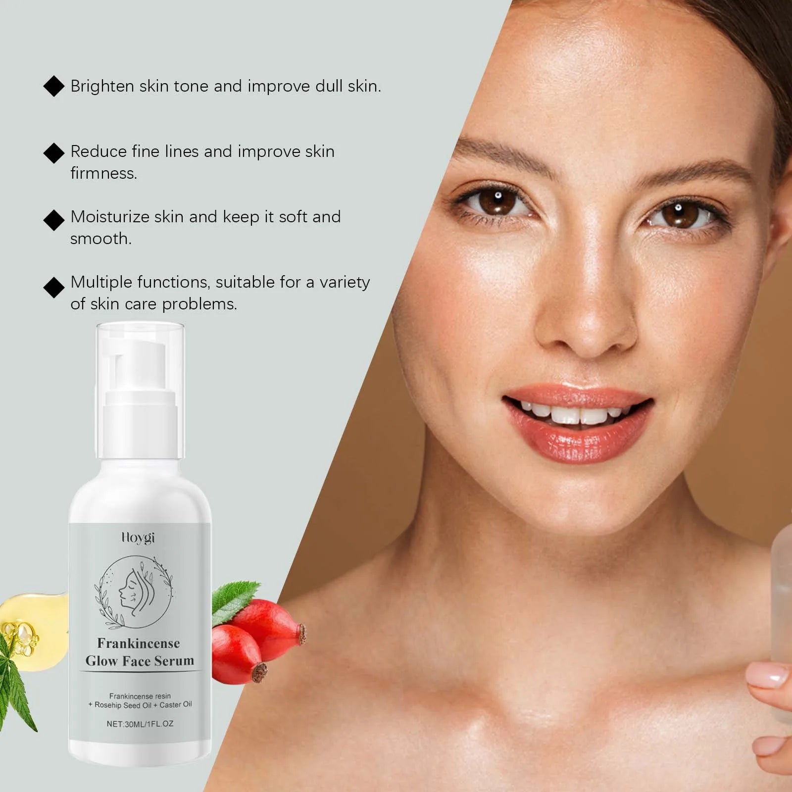 Anti Aging Face Serum Pores Shrinking Nourishing Remove Acne Reduce Fine Lines Firming Lifting Brightening Massage Essential Oil Peaceful Pleasures Health and Wellness
