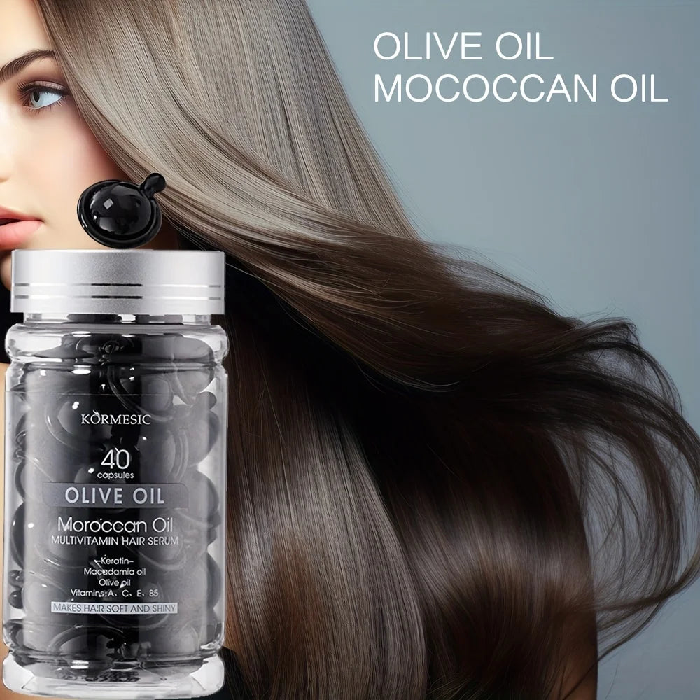 Moroccan olive oil hair care capsule essence oil can moisturize and moisturize hair to make it soft and smooth Peaceful Pleasures Health and Wellness