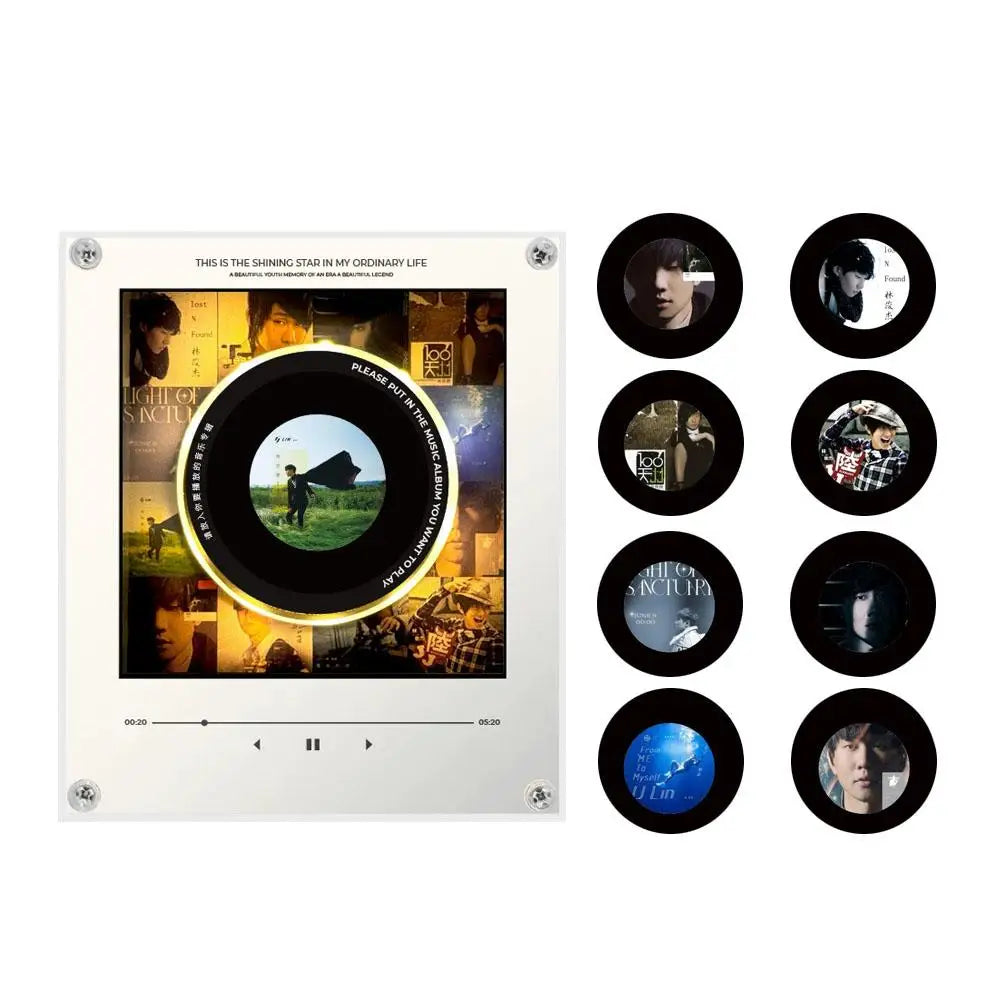 NFC Vinyl Mini Music Player – Fridge Magnet LED Night Light