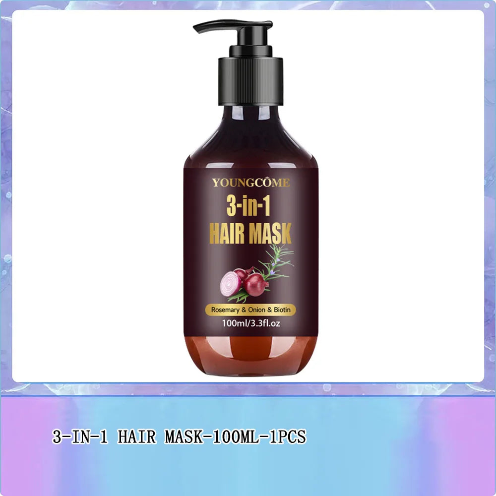 YOUNGCOME 3-in-1 Organic Hair Mask – Rosemary, Onion & Biotin