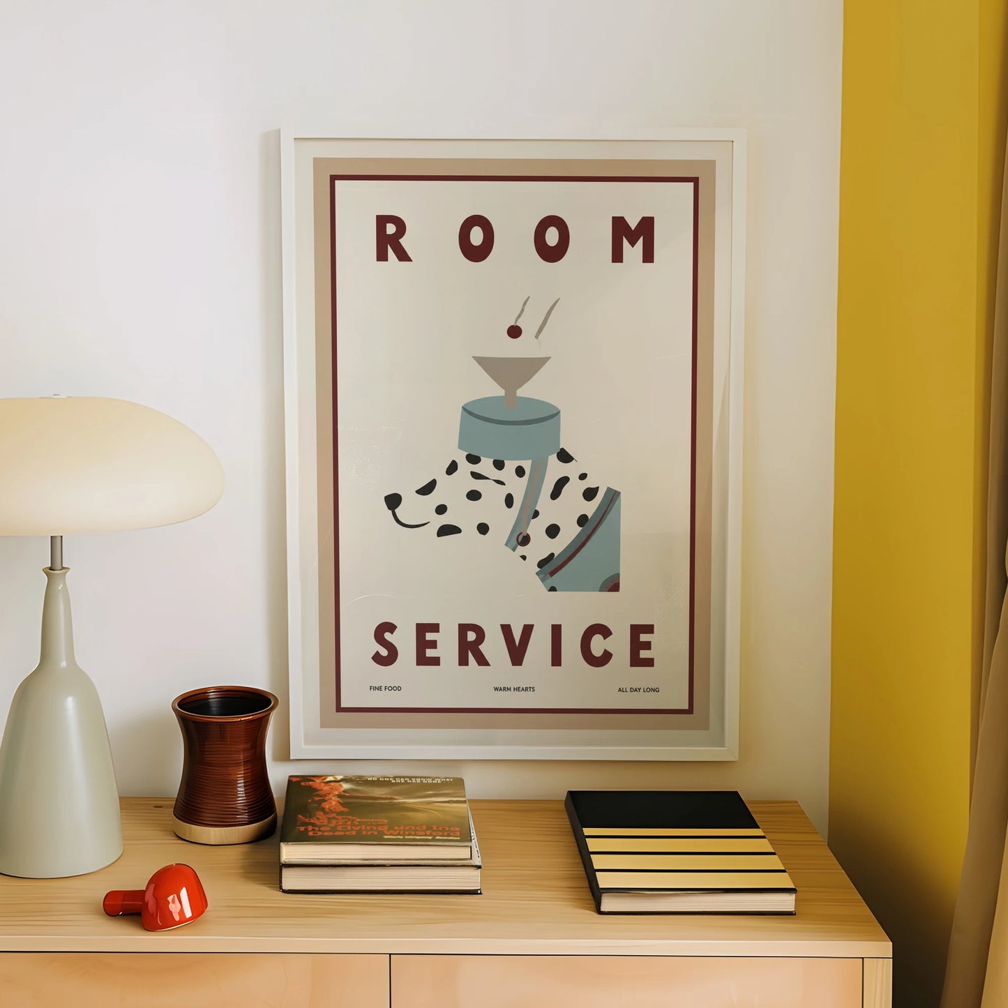 Spotted Dog Room Service Canvas Wall Art Print | Home Décor