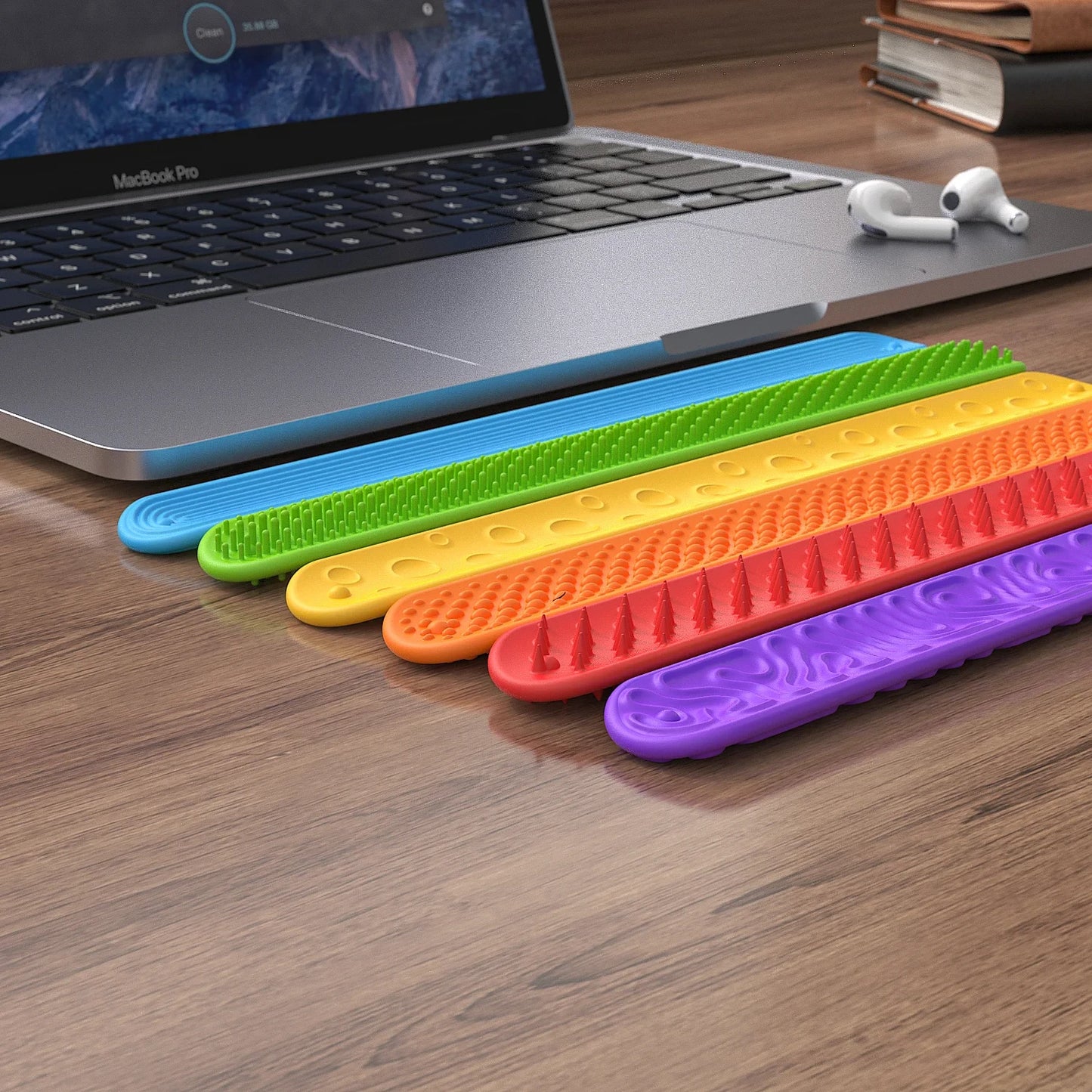 6 pcs Silicone Sensory Fidget Toys Slap Bracelets Textured Toys For Kids Autism Calming Sensory Toy For Special Needs Fidgets Peaceful Pleasures Health and Wellness