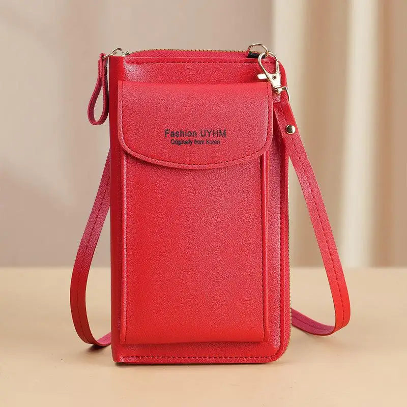 Women's Mini PU Leather Crossbody Bag | Zipper Flap Purse