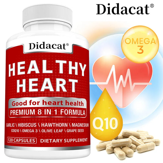 Healthy Heart - with COQ 10 Garlic, Magnesium, Hawthorn - ‌Antioxidant, Cardiovascular and Heart Health Supplement Peaceful Pleasures Health and Wellness