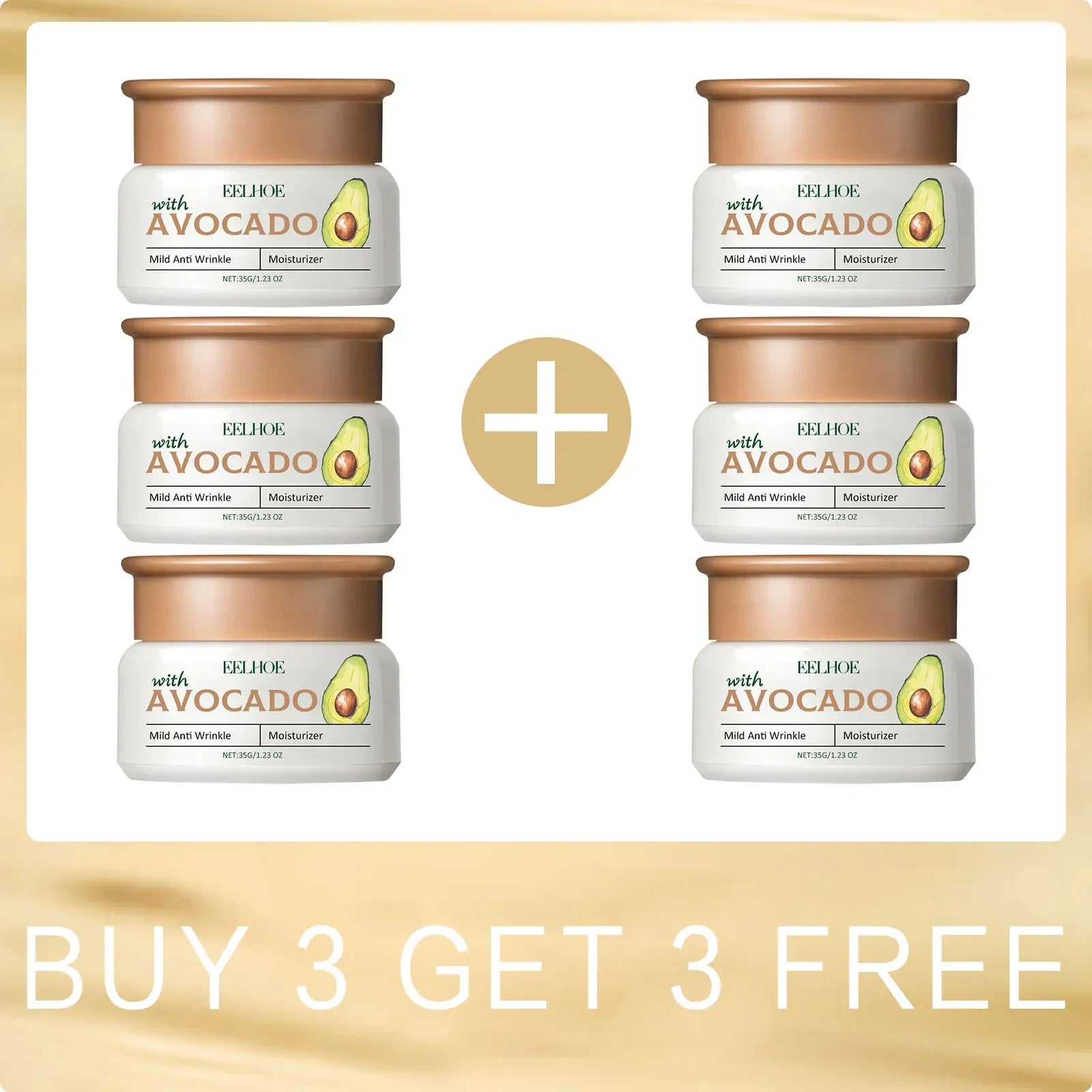 EELHOE Avocado Face Cream – Anti-Aging, Lifting & Collagen Peaceful Pleasures Health and Wellness Buy 3 for 3 Free