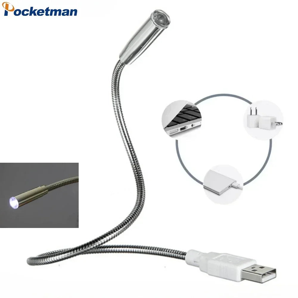 POCKETMAN USB LED Book Light – Flexible Mini Reading Lamp