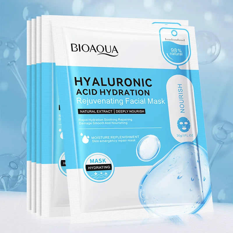 BIOAQUA Snail Hyaluronic Acid Face Mask 20pcs | Hydrating & Firming