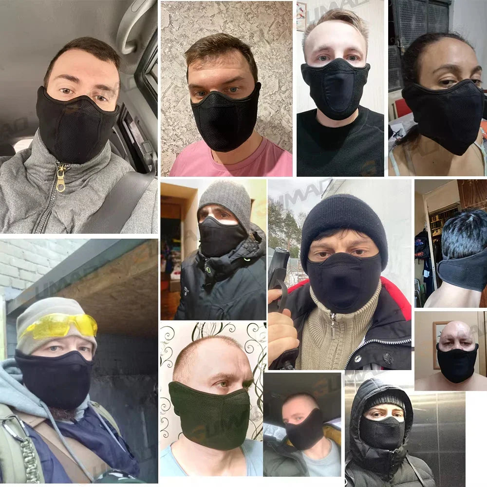 Fleece Windproof Face Mask – Winter Cycling, Skiing & Ear Warmth