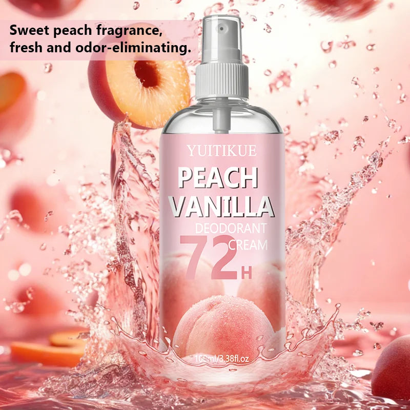 YUITIKUE Peach Vanilla Shoe Odor Eliminator Spray 100ml Shoe Deodorant Spray Peaceful Pleasures Health and Wellness