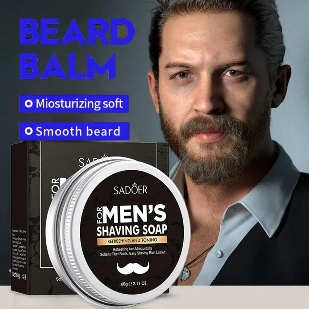Shaving Soap Beard Soap Handmade Smooth Organic Foam Shaving Bar for Men Face Freshness And Cleanliness Maintainer Peaceful Pleasures Health and Wellness