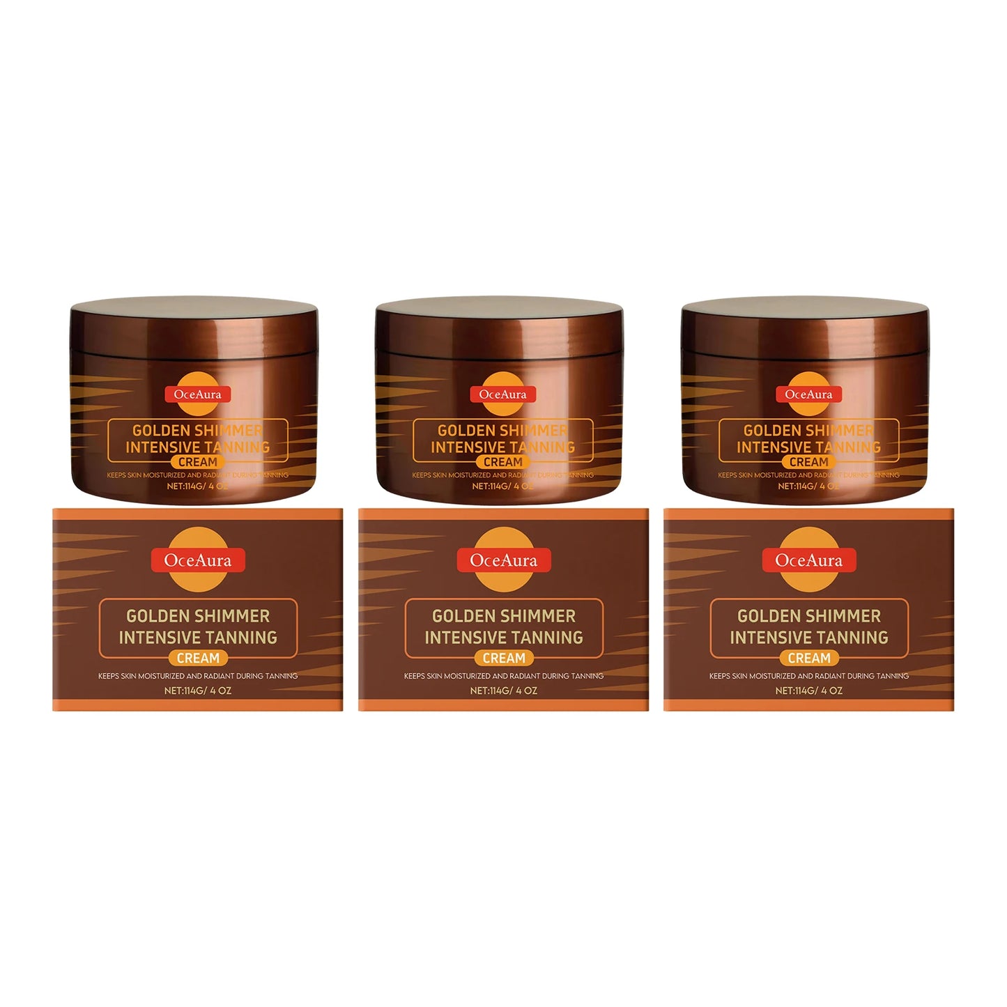 OceAura Golden Body Tanning Lotion & Bronzer Cream 114g