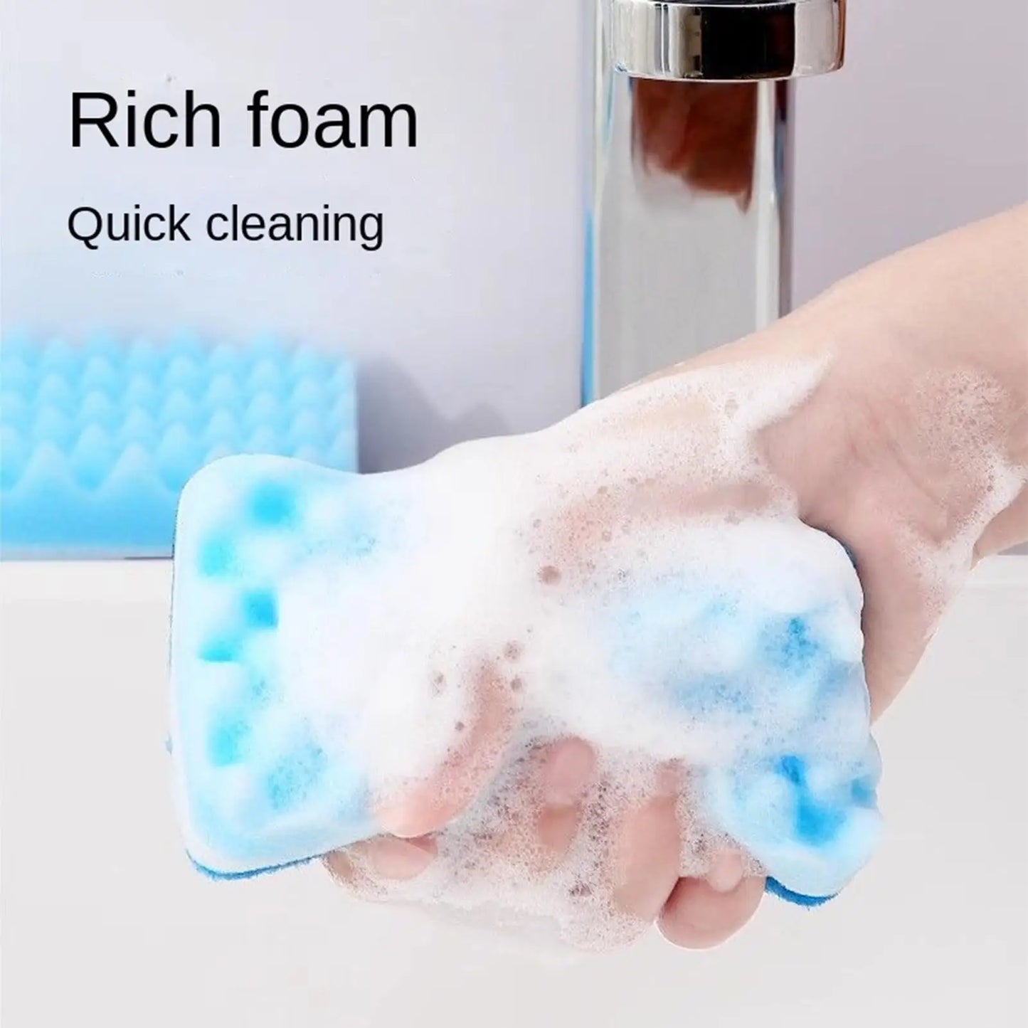 Double-Sided Dish Sponge | Kitchen Scrubber & Foam Pad