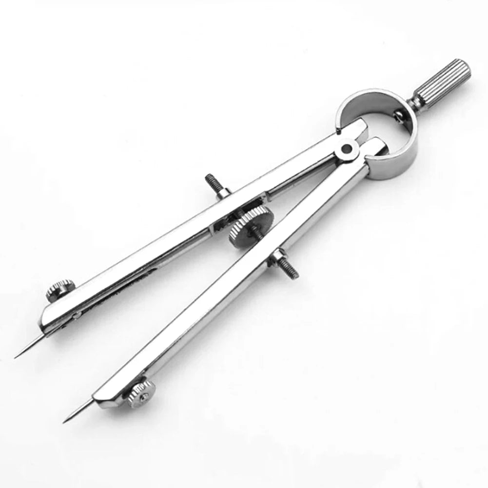 Spring Protractior Compasses Multi-function Leather Engineering Compasses Math Geometry Set with Lock Drawing Tools Peaceful Pleasures Health and Wellness