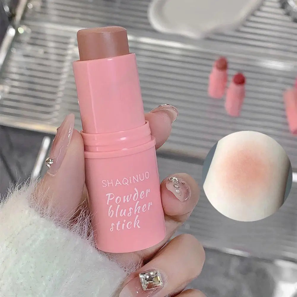 Dual-Use Blush & Lip Stick – Waterproof Powder Blusher