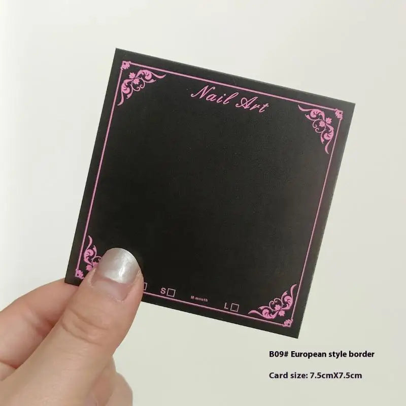 20 Sheets Press On Nail Bottom Butterfly Cardboard Photo Prop Handmade False Nail Art Tips Display Show Card Manicure Tools Peaceful Pleasures Health and Wellness B09