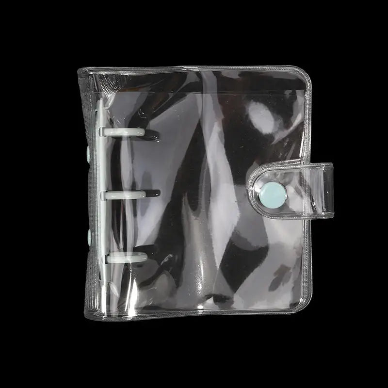 Pocket Photo Album 3-Inch Miniature Collectors Album for Cards Polaroids Solid Color 3-Ring Binder Compact Kpop Storage Book Peaceful Pleasures Health and Wellness Gray (single shell)