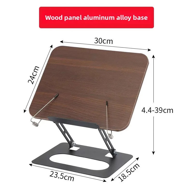 Music Stand Laptop Lifting Rotating Base Wooden Board Page Clip That