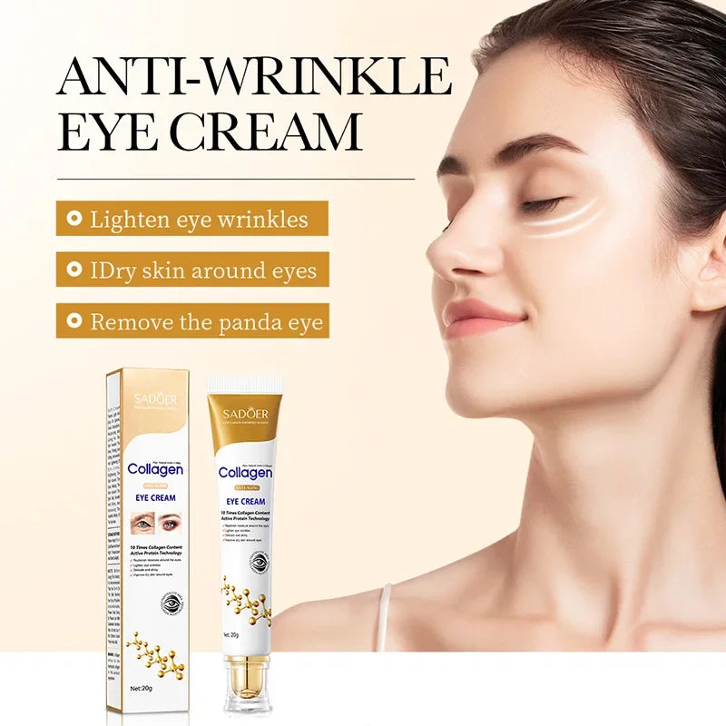 SADOER Collagen Eye Cream – Dark Circles & Firming Peaceful Pleasures Health and Wellness Default Title