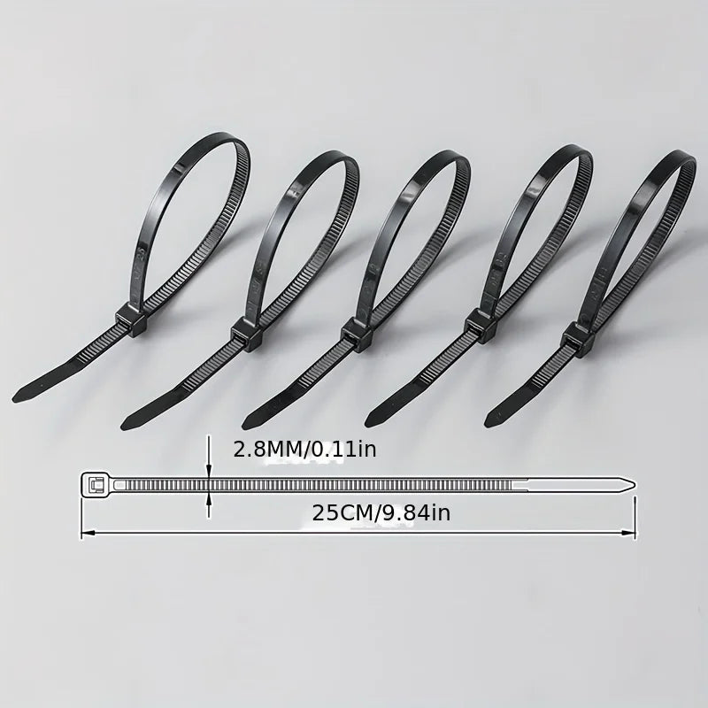 Nylon plastic zip ties, buckles, strong cable ties, ropes, wire ties, fasteners, self-locking type Peaceful Pleasures Health and Wellness