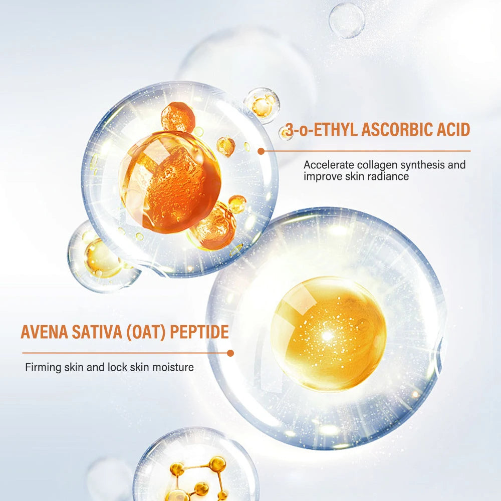 Vitamin C Face Serum Mild Ingredients Moisturizing Restoring Skin Elasticity Refreshing And Comfortable Facial Skin Care Essence Peaceful Pleasures Health and Wellness