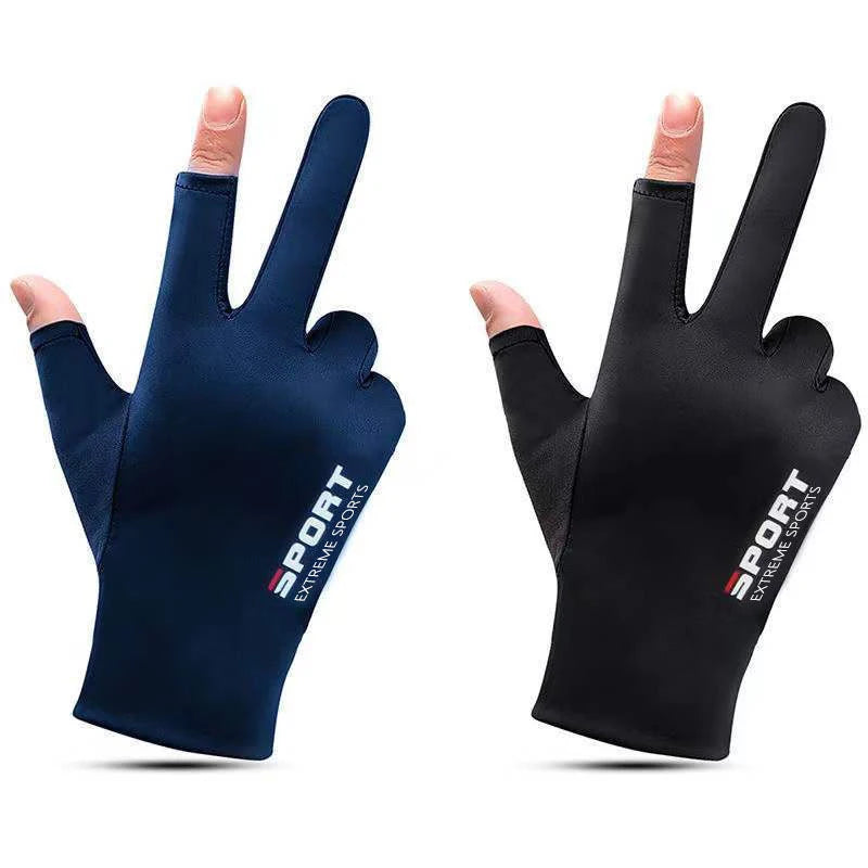 New One size Spring summer 1 Pair Anti-UV Men Women Fishing Gloves Sunscreen Antiskid Breathable Cycling Sport Gloves Fishing Peaceful Pleasures Health and Wellness