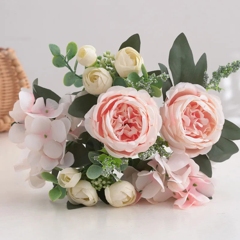 Artificial Silk Peony Bouquet | Wedding & Home Décor Flowers