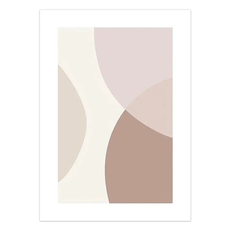 Blush Pink Abstract Geometric Scandinavian Canvas Wall Art Print