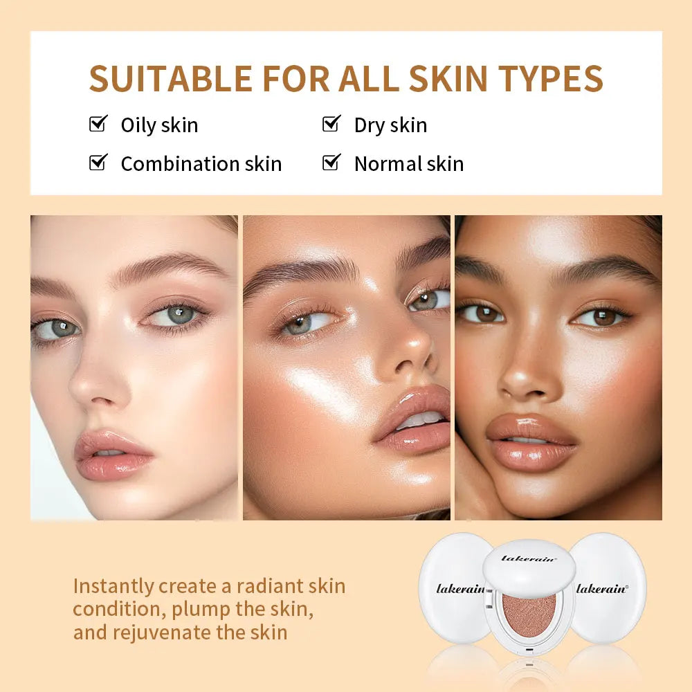 NEW Glow CC Cream Foundation Cushion Waterproof Long-lasting Brighten Foundation Cream Women Base Makeup Face Korean Cosmetics Peaceful Pleasures Health and Wellness