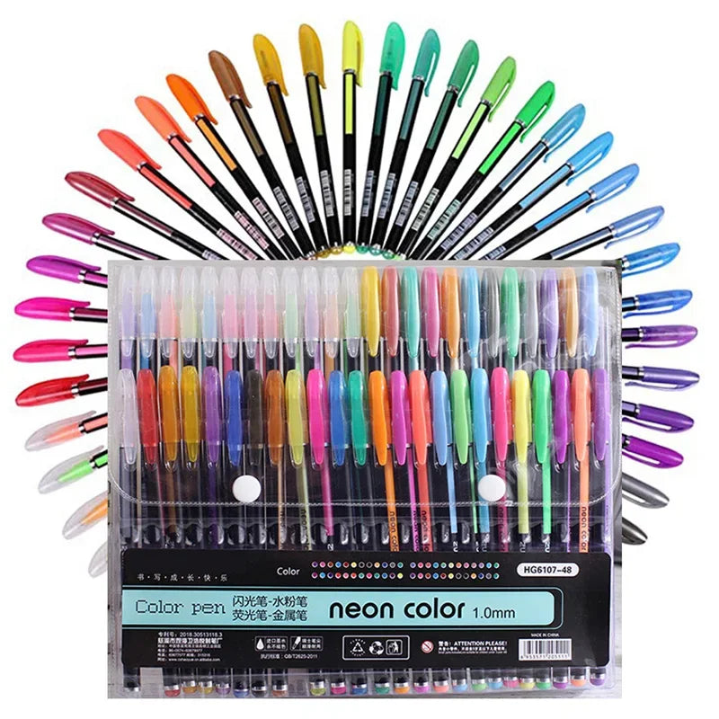 Metallic Glitter Gel Pens 12/24 Colors – Art, Journals & School