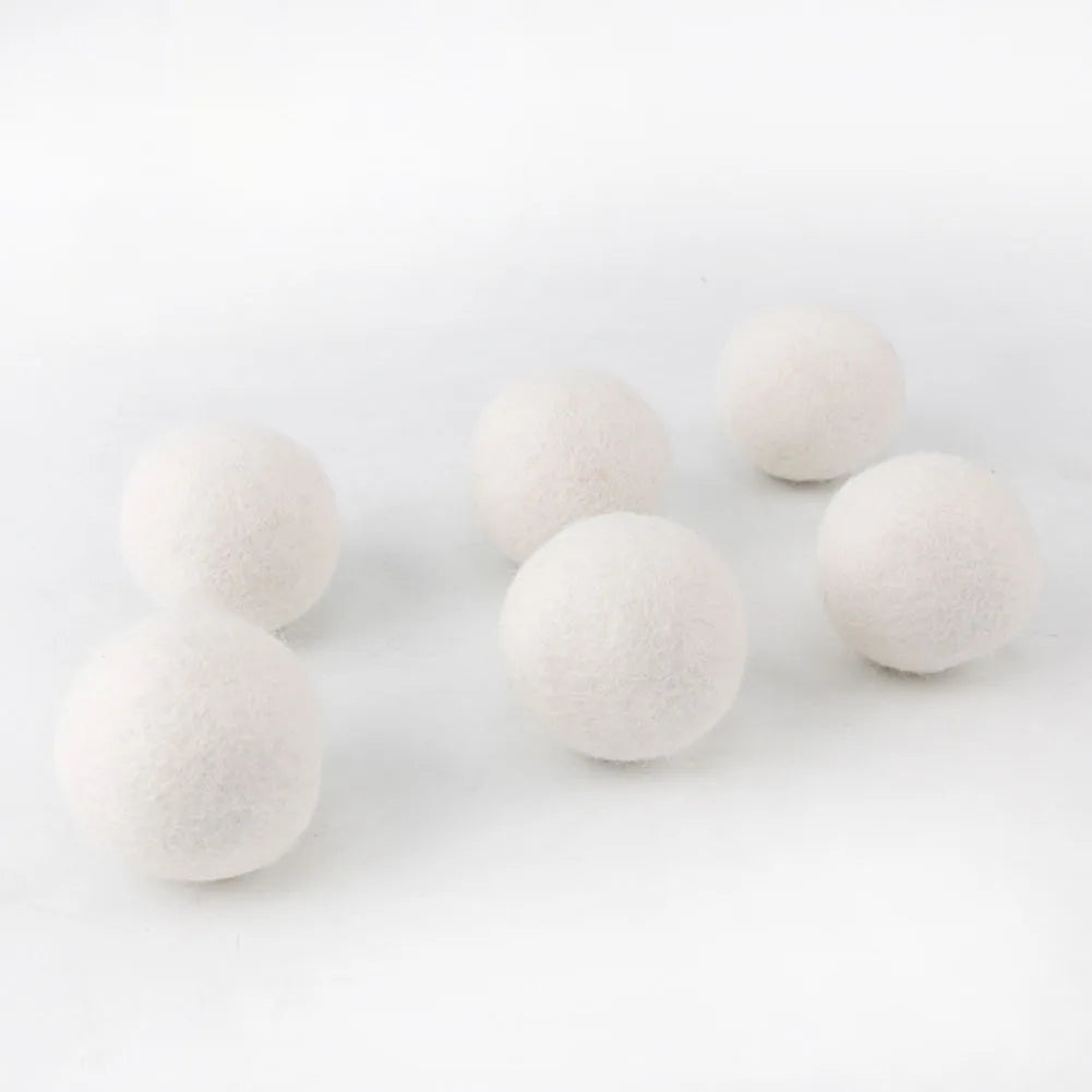 1-10pcs Reusable Wool Dryer Balls Clothes Softener Laundry Fleece Dryer Ball Kit Home Clothes Dryer Washing Machine 3/4/5cm Peaceful Pleasures Health and Wellness