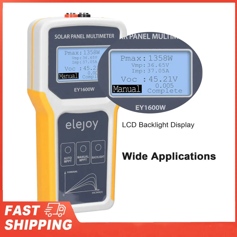 1600W Photovoltaic Panel Multimeter Solar MPPT Tester Open Circuit