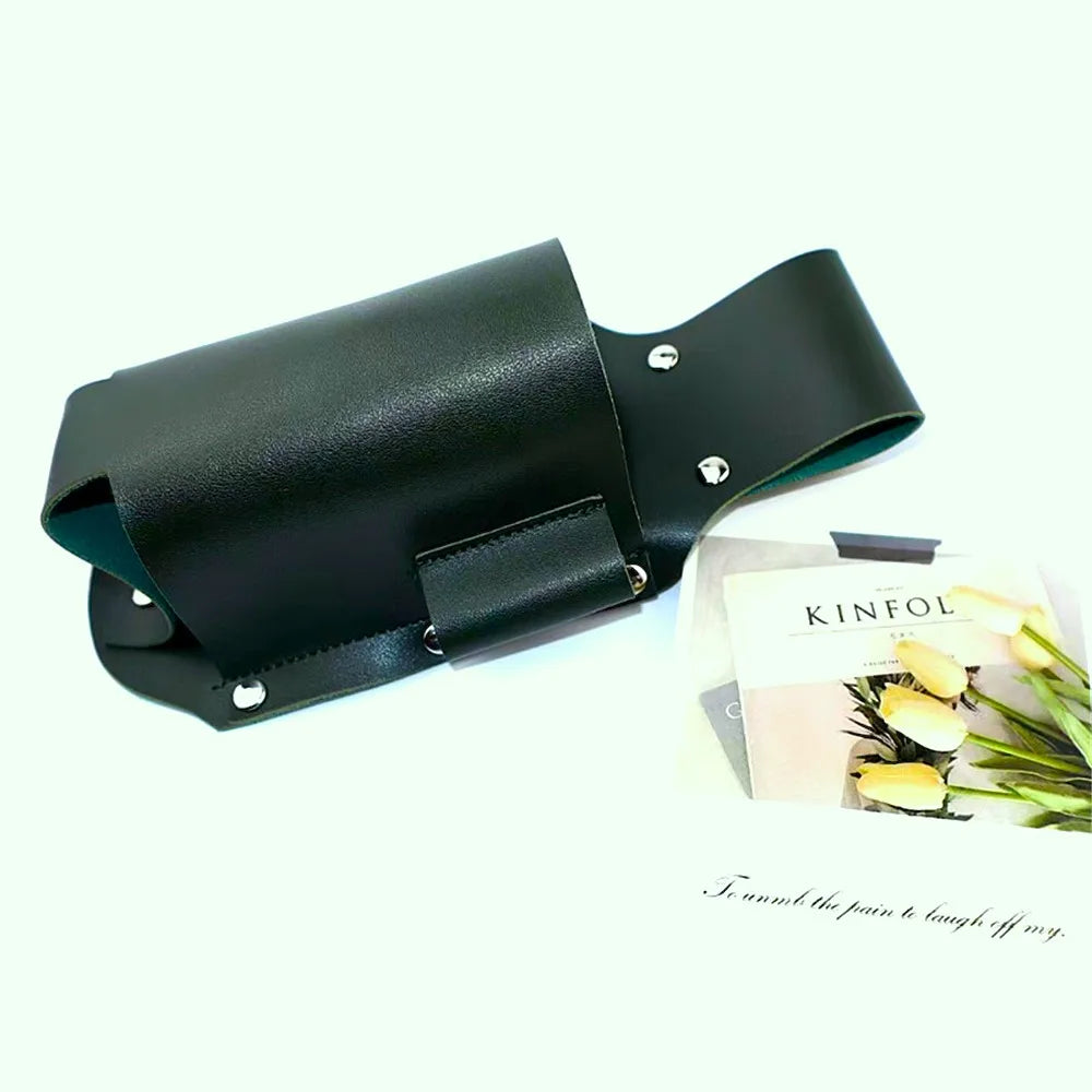 PU Leather Beer Bottle Holster Belt Pouch – Hands-Free Waist Bag