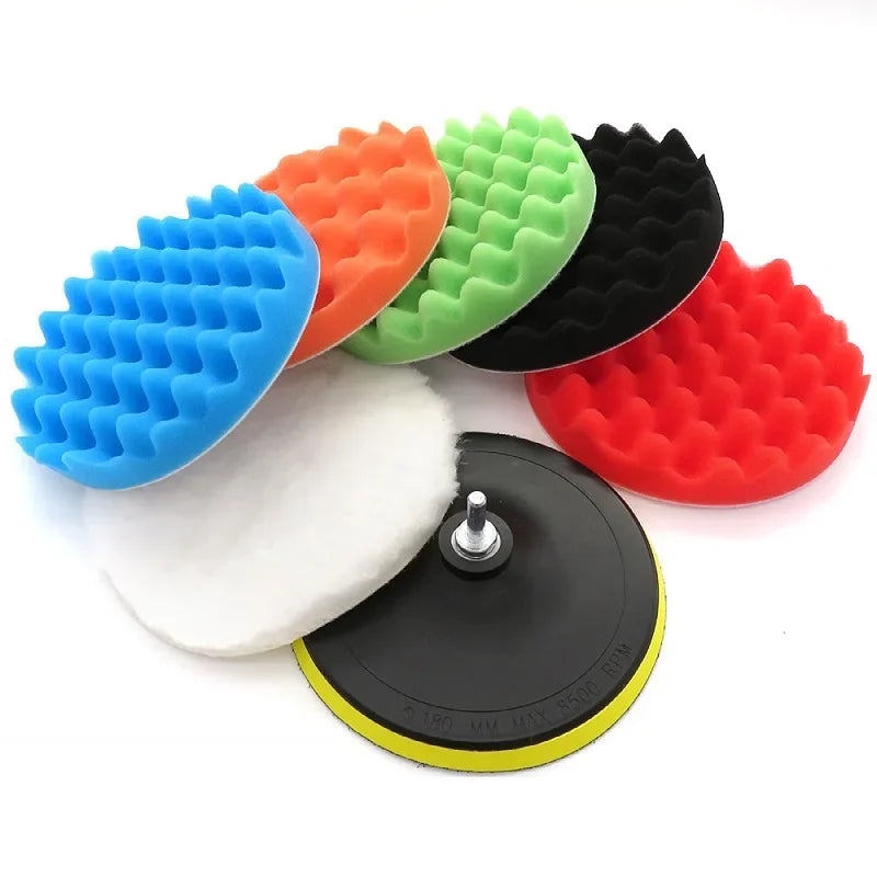 Car Polishing Pad Kit 3" 5" 7" – Foam Buffing & Wax Pads Peaceful Pleasures Health and Wellness