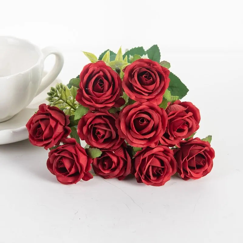 Artificial Silk Rose Bouquet | Wedding & Home Décor Flowers
