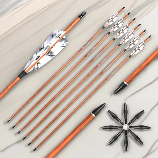 Carbon Arrow Wood Skin Sp350 400 450 500 600 700 Archery Target Peaceful Pleasures Health and Wellness 6pc sp450 32in