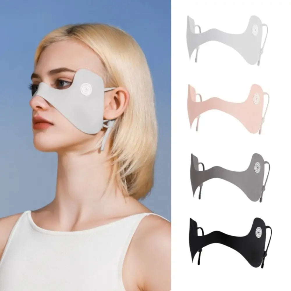 UV Protection Ice Silk Face Mask – Breathable Summer Cover