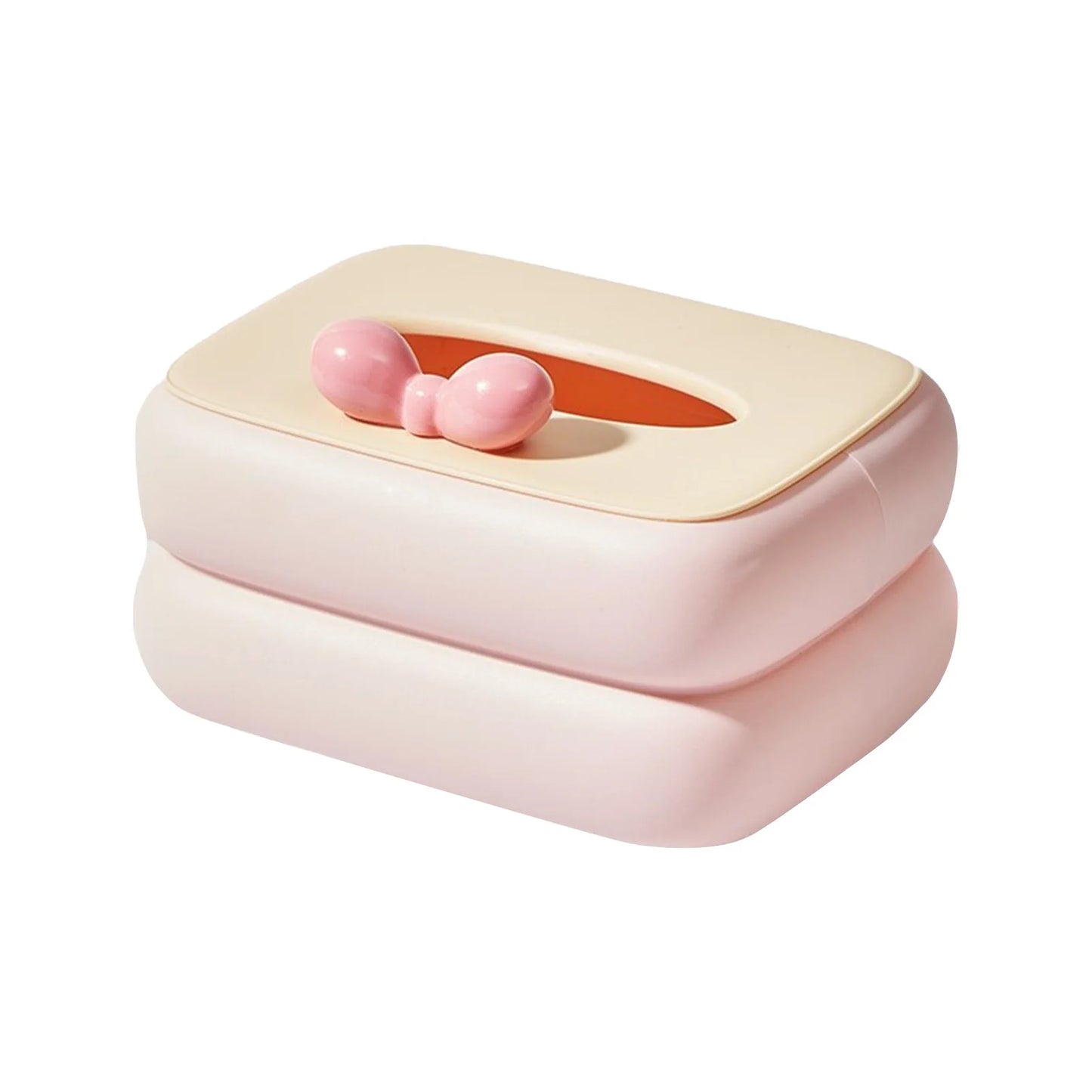 Candy Color Tissue Box Cover Tissue Holder Dispenser Plastic Tissue Organizer for Night Stands Bedrooms Office Peaceful Pleasures Health and Wellness Pink