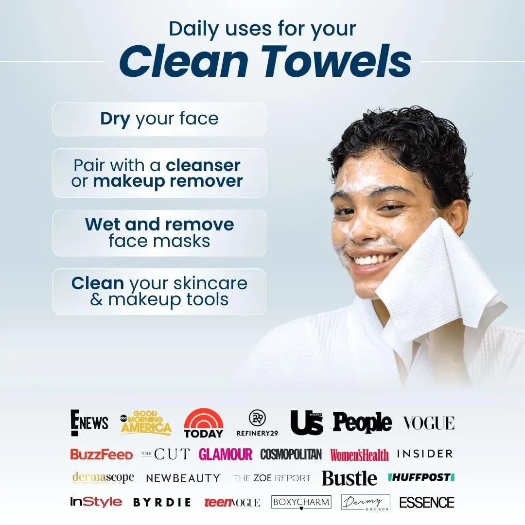 Disposable Biobased Cotton Face Towels – Ultra Soft Makeup Wipes