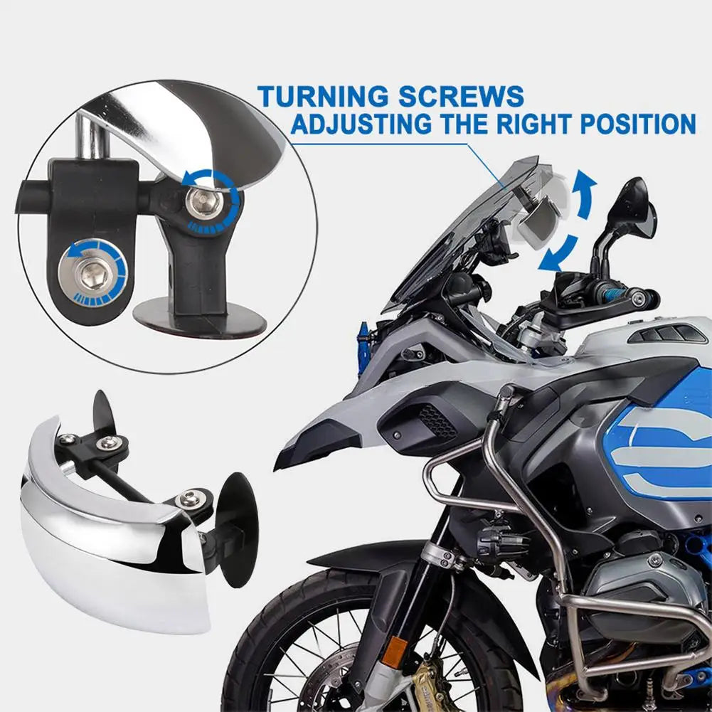 180° Motorcycle Windshield Wide Angle Blind Spot Mirror Motorcycle Rearview Mirror Peaceful Pleasures Health and Wellness