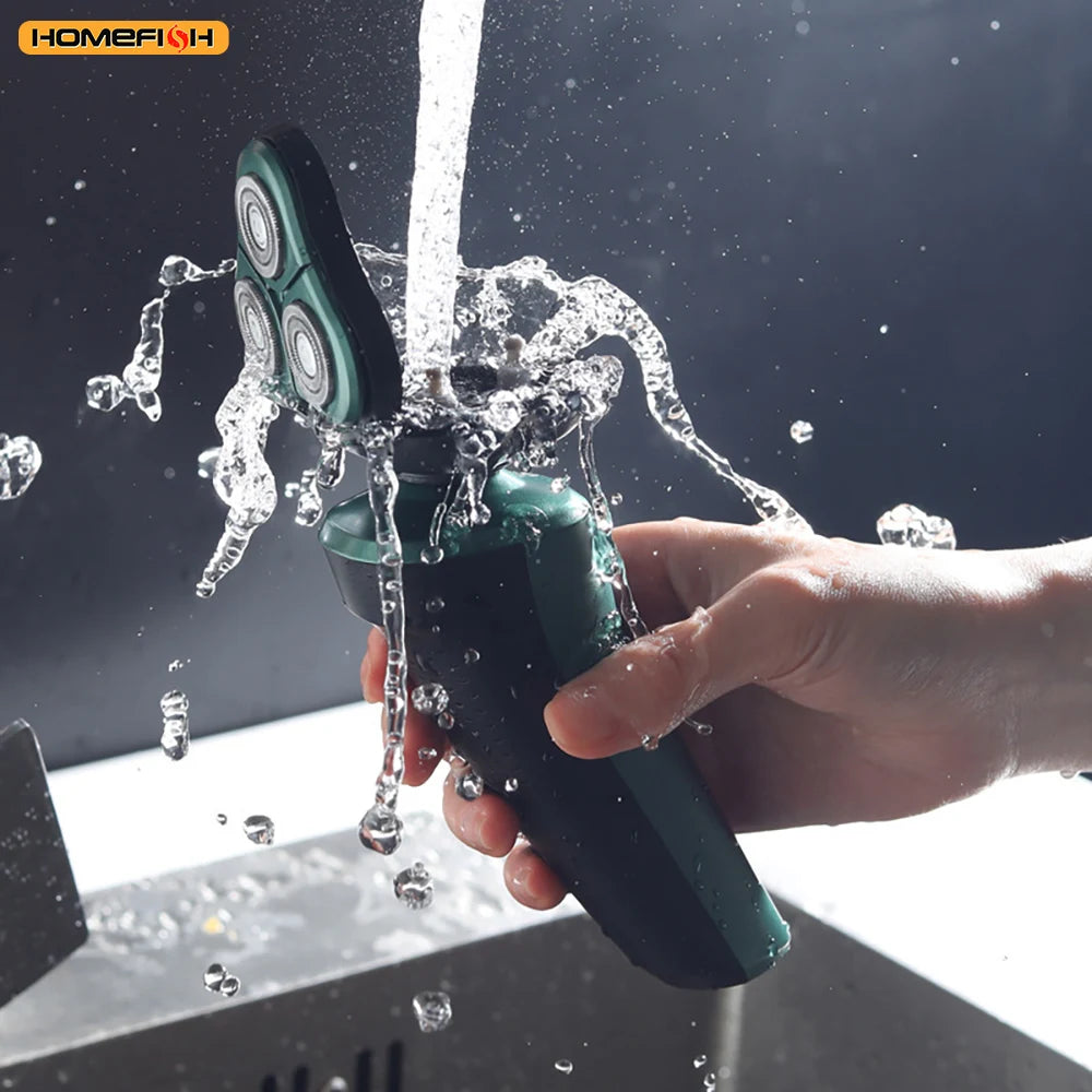 LCD Display Smart Electric Shaver, 3D Floating Triple Head Razor, USB Rechargeable Waterproof for Shaving & Beard Trimming Peaceful Pleasures Health and Wellness